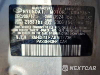 Zdjęcie 12 z 12 samochodu: 2018 HYUNDAI ELANTRA SEL VIN:KMHD84LF7JU612736 - miniatura