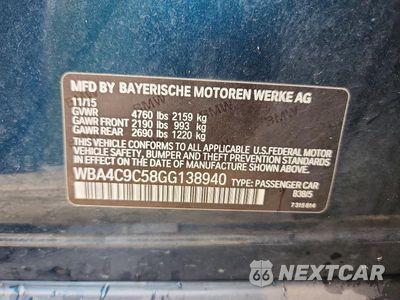 Zdjęcie 12 z 12 samochodu: 2016 BMW 428 XI GRAN COUPE SULEV VIN:WBA4C9C58GG138940 - miniatura