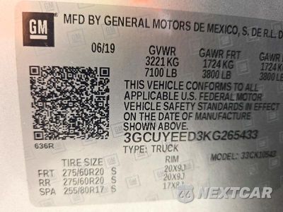 Zdjęcie 12 z 12 samochodu: 2019 CHEVROLET SILVERADO K1500 RST VIN:3GCUYEED3KG265433 - miniatura