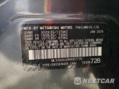 Zdjęcie 12 z 12 samochodu: 2024 MITSUBISHI MIRAGE ES VIN:ML32AUHJ0RH007770 - miniatura