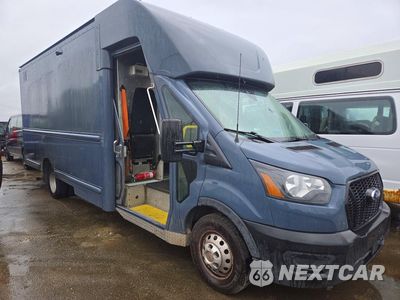 Czwarte zdjęcie samochodu z boku: 2021 FORD TRANSIT DELIVERY TRUCK VIN:1FDDF6P88MKA97548 - miniatura
