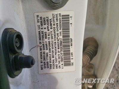 Zdjęcie 12 z 12 samochodu: 2016 HONDA CIVIC EXL VIN:19XFC1F7XGE206617 - miniatura