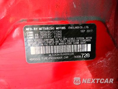 Zdjęcie 12 z 12 samochodu: 2018 MITSUBISHI MIRAGE ES VIN:ML32A3HJ9JH004106 - miniatura