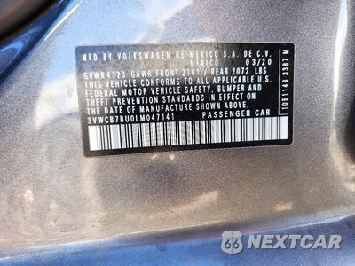 Zdjęcie 12 z 12 samochodu: 2020 VOLKSWAGEN JETTA S VIN:3VWCB7BU0LM047141 - miniatura