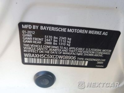 Zdjęcie 12 z 12 samochodu: 2012 BMW 528 XI VIN:WBAXH5C5XCDW08906 - miniatura