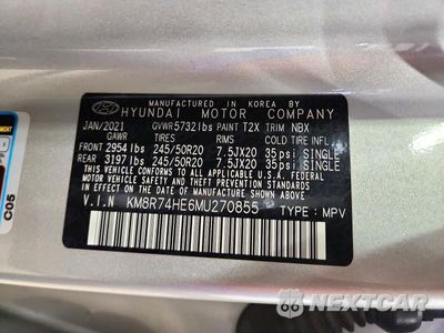 Zdjęcie 13 z 13 samochodu: 2021 HYUNDAI PALISADE CALLIGRAPHY VIN:KM8R74HE6MU270855 - miniatura