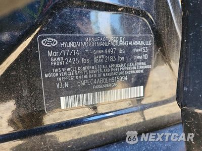 Zdjęcie 12 z 12 samochodu: 2014 HYUNDAI SONATA LIMITED 2.0T VIN:5NPEC4AB0EH915994 - miniatura