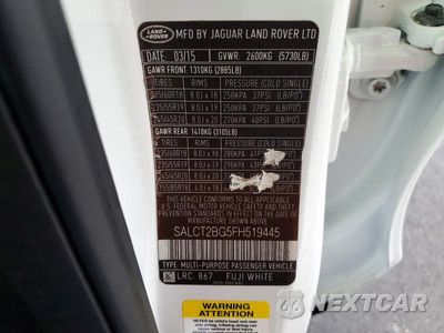 Zdjęcie 13 z 13 samochodu: 2015 LAND ROVER DISCOVERY SPORT HSE LUXURY VIN:SALCT2BG5FH519445 - miniatura