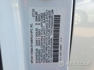 Zdjęcie 12 z 12 samochodu: 2020 HONDA ACCORD EXL VIN:1HGCV2F53LA024368 - miniatura