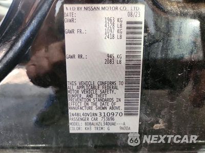Zdjęcie 12 z 12 samochodu: 2024 NISSAN ALTIMA SV VIN:1N4BL4DV1RN310970 - miniatura