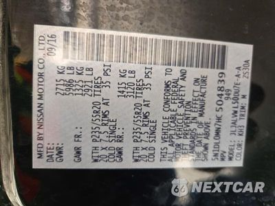 Zdjęcie 13 z 13 samochodu: 2017 INFINITI QX60 BASE VIN:5N1DL0MN7HC504839 - miniatura