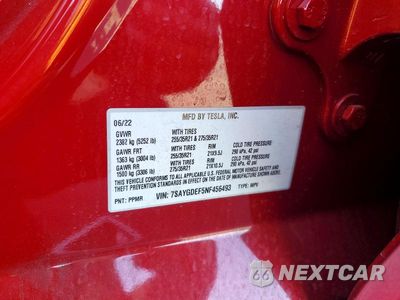 Zdjęcie 12 z 12 samochodu: 2022 TESLA MODEL Y VIN:7SAYGDEF5NF456493 - miniatura