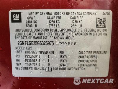 Zdjęcie 13 z 13 samochodu: 2016 CHEVROLET EQUINOX LTZ VIN:2GNFLGE35G6325975 - miniatura