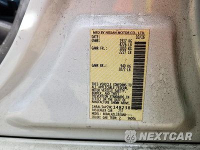 Zdjęcie 12 z 12 samochodu: 2017 NISSAN ALTIMA 2.5 SR VIN:1N4AL3AP2HC148238 - miniatura