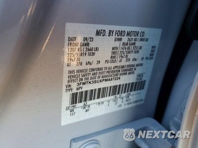Zdjęcie 12 z 12 samochodu: 2023 FORD MUSTANG MACH-E PREMIUM VIN:3FMTK3SUXPMA87224 - miniatura