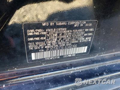 Zdjęcie 13 z 13 samochodu: 2020 SUBARU CROSSTREK PREMIUM VIN:JF2GTAEC9L8244266 - miniatura