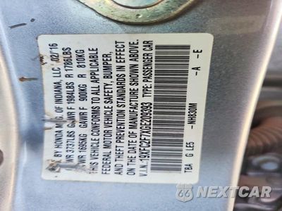 Zdjęcie 12 z 12 samochodu: 2016 HONDA CIVIC EX VIN:19XFC2F7XGE209393 - miniatura