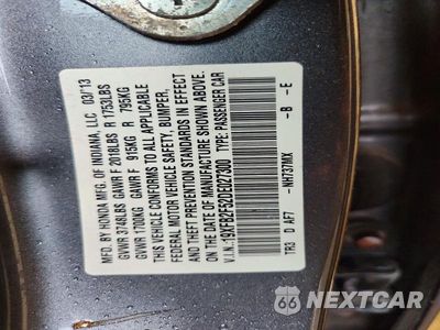 Zdjęcie 12 z 12 samochodu: 2013 HONDA CIVIC LX VIN:19XFB2F52DE027300 - miniatura
