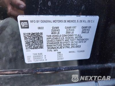 Zdjęcie 13 z 13 samochodu: 2022 CHEVROLET EQUINOX LT VIN:3GNAXUEV7NL291903 - miniatura