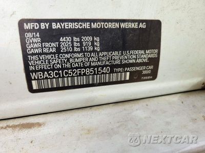 Zdjęcie 12 z 12 samochodu: 2015 BMW 328 I SULEV VIN:WBA3C1C52FP851540 - miniatura