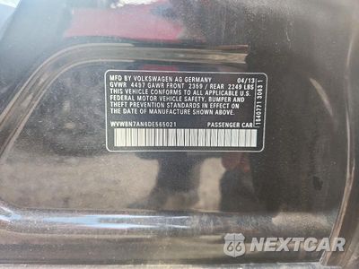 Zdjęcie 12 z 12 samochodu: 2013 VOLKSWAGEN CC SPORT VIN:WVWBN7AN6DE565021 - miniatura