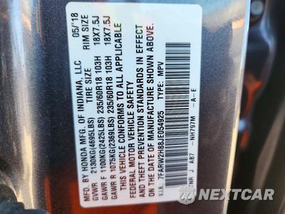 Zdjęcie 12 z 12 samochodu: 2018 HONDA CR-V EXL VIN:7FARW2H88JE054925 - miniatura