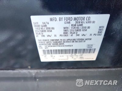 Zdjęcie 13 z 13 samochodu: 2016 FORD EXPLORER PLATINUM VIN:1FM5K8HT9GGC64523 - miniatura