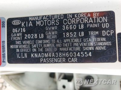 Zdjęcie 12 z 12 samochodu: 2017 KIA RIO LX VIN:KNADM4A38H6034554 - miniatura