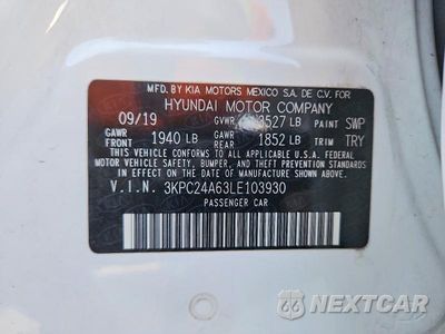Zdjęcie 13 z 13 samochodu: 2020 HYUNDAI ACCENT SE VIN:3KPC24A63LE103930 - miniatura