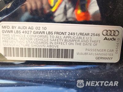 Zdjęcie 12 z 12 samochodu: 2010 AUDI A4 PREMIUM VIN:WAUBFAFL5AN050103 - miniatura