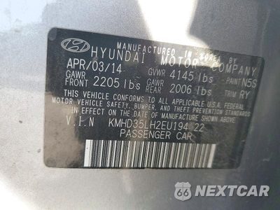 Zdjęcie 13 z 13 samochodu: 2014 HYUNDAI ELANTRA GT BASE VIN:KMHD35LH2EU194422 - miniatura