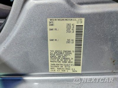 Zdjęcie 12 z 12 samochodu: 2019 NISSAN ALTIMA SV VIN:1N4BL4DV7KN310235 - miniatura