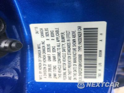 Zdjęcie 12 z 12 samochodu: 2019 HONDA CIVIC LX VIN:2HGFC2F68KH556968 - miniatura