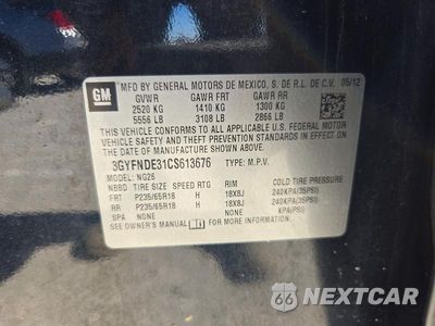 Zdjęcie 13 z 13 samochodu: 2012 CADILLAC SRX LUXURY COLLECTION VIN:3GYFNDE31CS613676 - miniatura