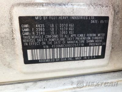 Zdjęcie 13 z 13 samochodu: 2011 SUBARU LEGACY 2.5I PREMIUM VIN:4S3BMBC68B3252718 - miniatura