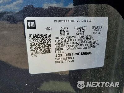 Zdjęcie 12 z 12 samochodu: 2022 CHEVROLET MALIBU VIN:1G1ZB5ST3NF189696 - miniatura