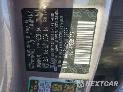 Zdjęcie 12 z 12 samochodu: 2021 HYUNDAI ELANTRA LIMITED VIN:KMHLP4AG6MU131228 - miniatura