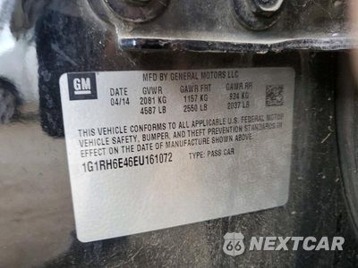 Zdjęcie 12 z 12 samochodu: 2014 CHEVROLET VOLT VIN:1G1RH6E46EU161072 - miniatura