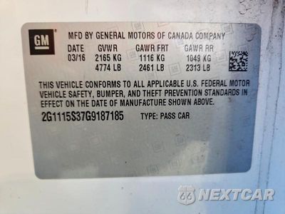 Zdjęcie 13 z 13 samochodu: 2016 CHEVROLET IMPALA LT VIN:2G1115S37G9187185 - miniatura