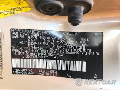 Zdjęcie 13 z 13 samochodu: 2011 TOYOTA SIENNA LE VIN:5TDKK3DC3BS166392 - miniatura