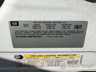 Zdjęcie 13 z 13 samochodu: 2011 CHEVROLET MALIBU LTZ VIN:1G1ZE5E12BF387523 - miniatura