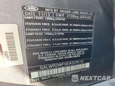 Zdjęcie 14 z 14 samochodu: 2014 LAND ROVER RANGE ROVER SPORT HSE VIN:SALWR2WFXEA329516 - miniatura