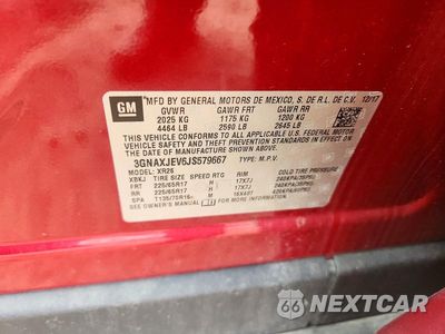 Zdjęcie 12 z 12 samochodu: 2018 CHEVROLET EQUINOX LT VIN:3GNAXJEV6JS579667 - miniatura