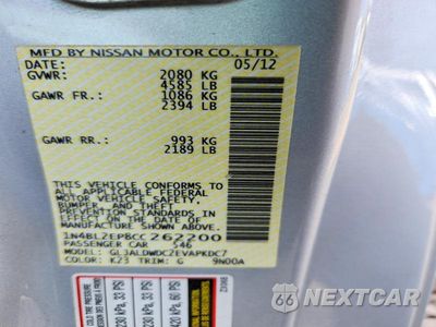 Zdjęcie 13 z 13 samochodu: 2012 NISSAN ALTIMA SR VIN:1N4BL2EP8CC262200 - miniatura