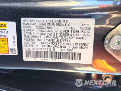Zdjęcie 13 z 13 samochodu: 2026 HONDA CR-V SPORT-L VIN:5J6RS5H82TL012186 - miniatura