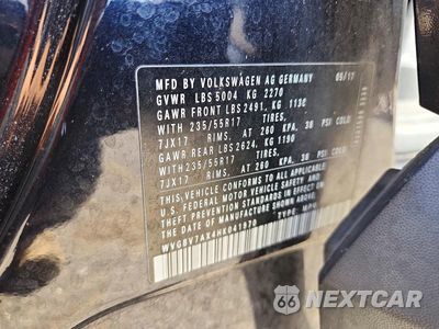 Zdjęcie 12 z 12 samochodu: 2017 VOLKSWAGEN TIGUAN S VIN:WVGBV7AX4HK041970 - miniatura