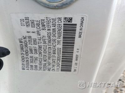 Zdjęcie 12 z 12 samochodu: 2020 HONDA CIVIC EX VIN:2HGFC3B35LH353202 - miniatura