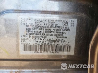 Zdjęcie 12 z 12 samochodu: 2025 NISSAN SENTRA SV VIN:3N1AB8CV2SY284330 - miniatura