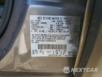 Zdjęcie 12 z 12 samochodu: 2003 FORD ESCAPE XLT VIN:1FMYU03173KE05630 - miniatura