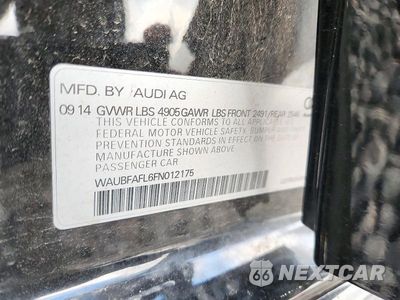 Zdjęcie 12 z 12 samochodu: 2015 AUDI A4 PREMIUM VIN:WAUBFAFL6FN012175 - miniatura